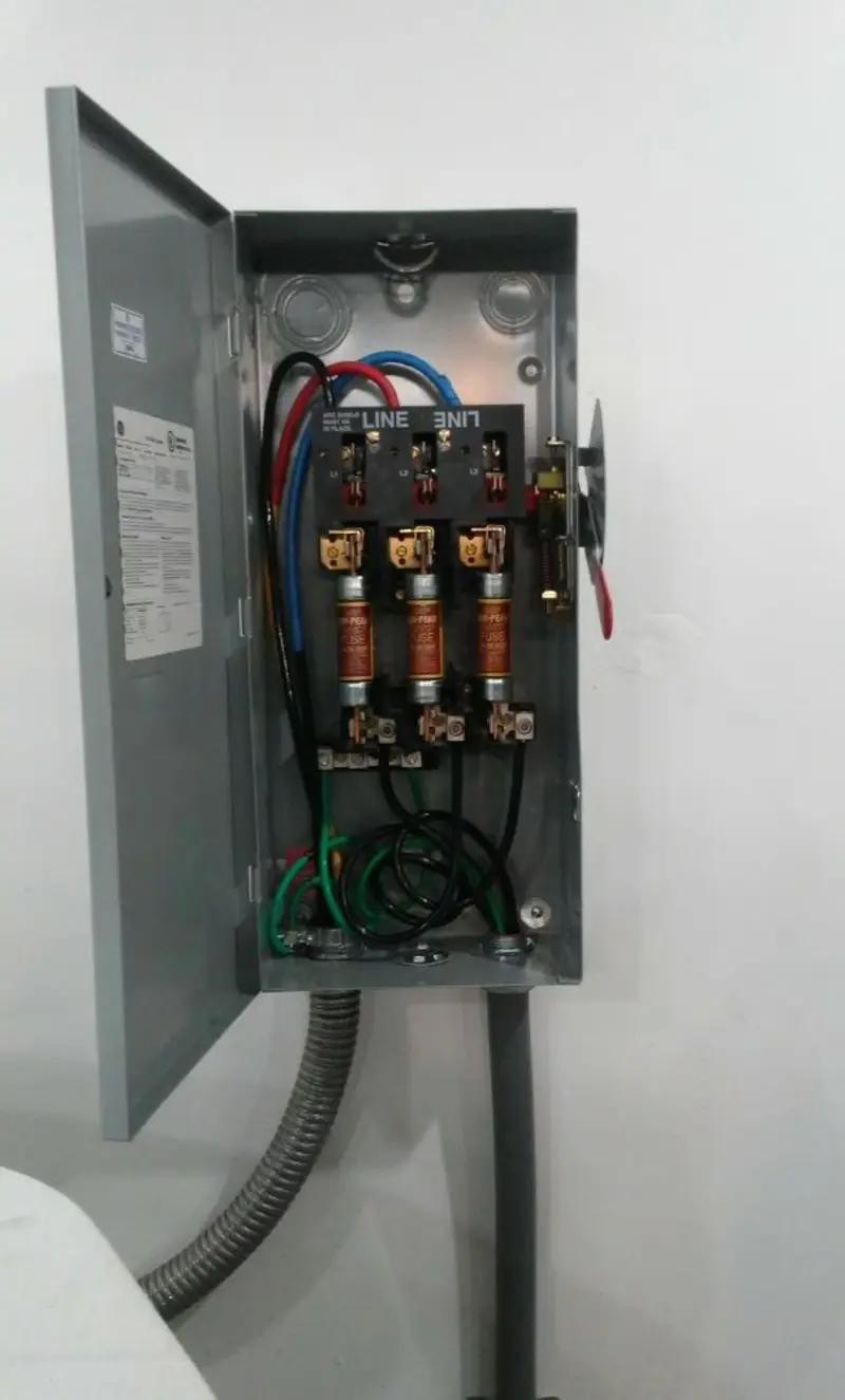Three-phase disconnect switch installed for Electrical Wiring & Rewiring in Upper Nazareth