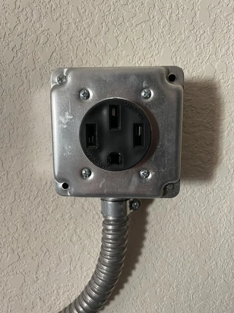 NEMA 14-50 outlet installed for Electrical Panel Upgrade in Upper Nazareth